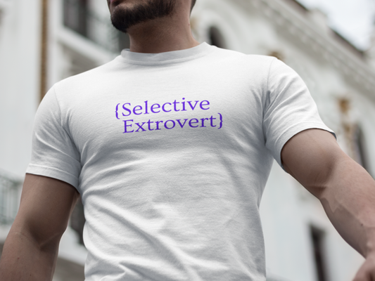 Selective Extrovert Tee, Ideal Gift for Introverts, Bella+Canvas Comfortable Unisex Jersey Tee, Casual Wear, Trendy Graphic T-Shirt, Social Life Apparel