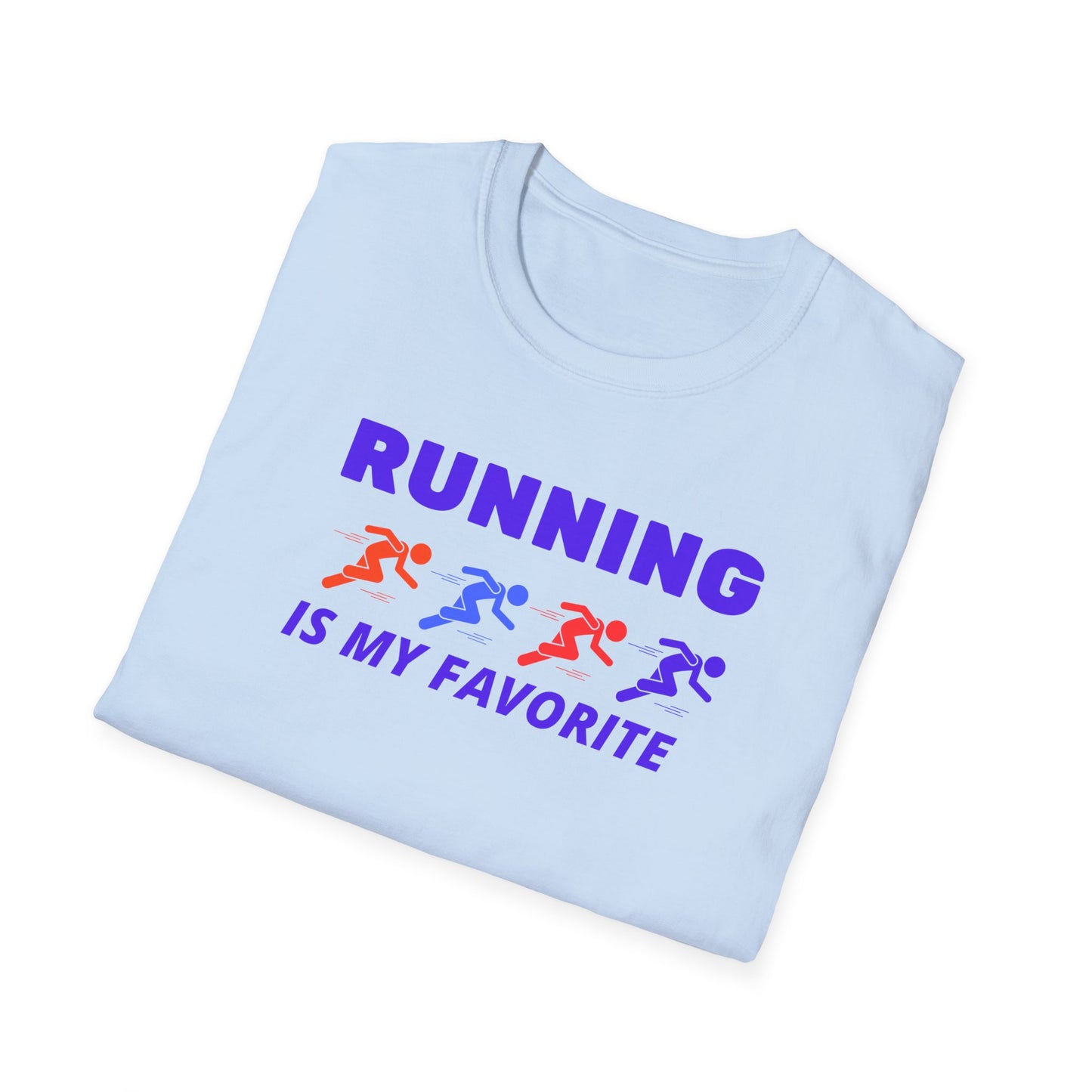 Running Is My Favorite Gildan Softstyle T-Shirt, Unisex T-Shirt, Athletic Tee, Gift for Runners, Fitness Apparel, Sports Fan Merchandise, Fun Tee