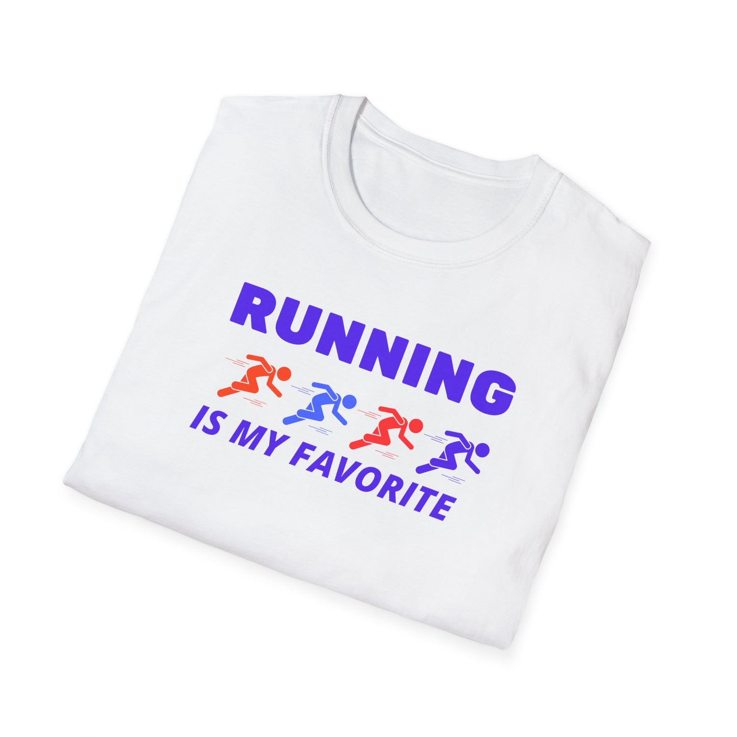 Running Is My Favorite Gildan Softstyle T-Shirt, Unisex T-Shirt, Athletic Tee, Gift for Runners, Fitness Apparel, Sports Fan Merchandise, Fun Tee