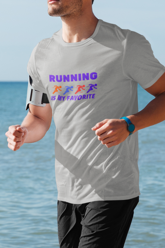 Running Is My Favorite Gildan Softstyle T-Shirt, Unisex T-Shirt, Athletic Tee, Gift for Runners, Fitness Apparel, Sports Fan Merchandise, Fun Tee